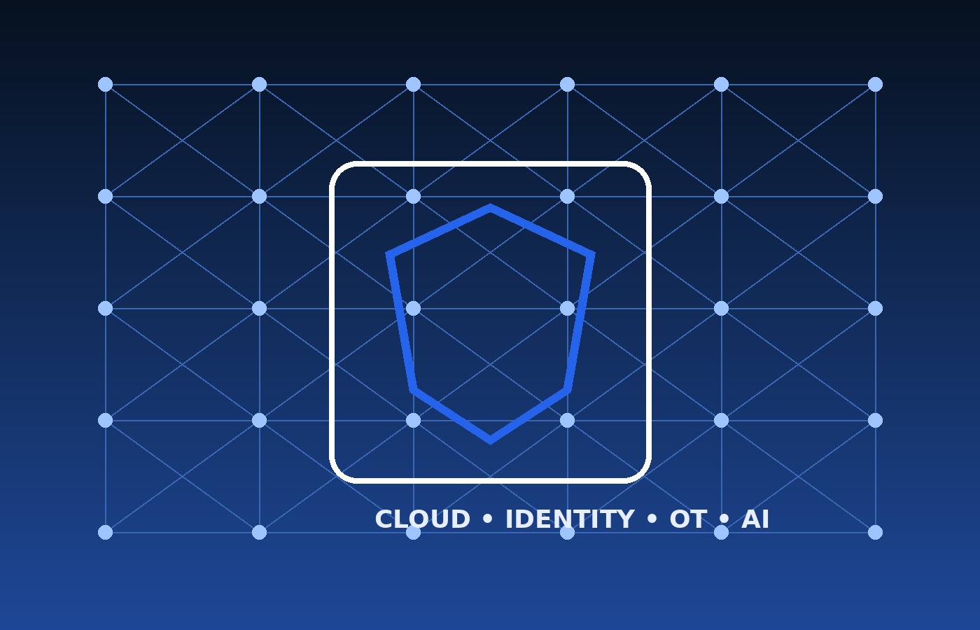 Abstract cybersecurity architecture graphic